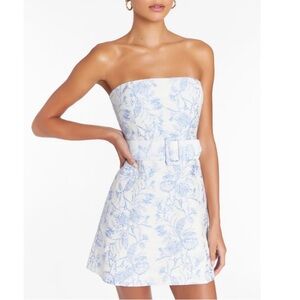 Elegant Strapless Floral Dress